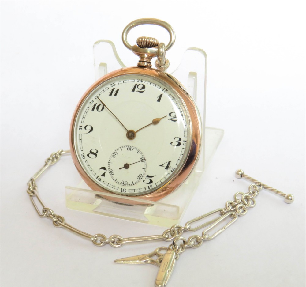 Antique silver Phenix pocket watch and chain