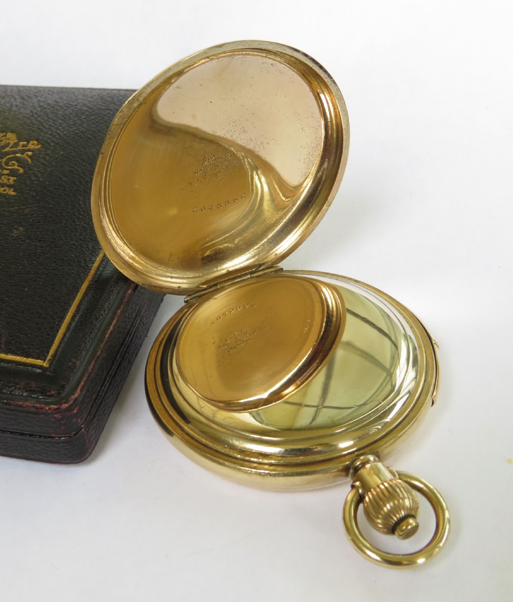 Quarter repeater full hunter pocket watch, Thomas Russell & Son View III