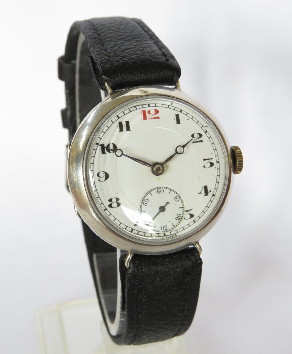 Antique silver wrist watch, 1927 View II