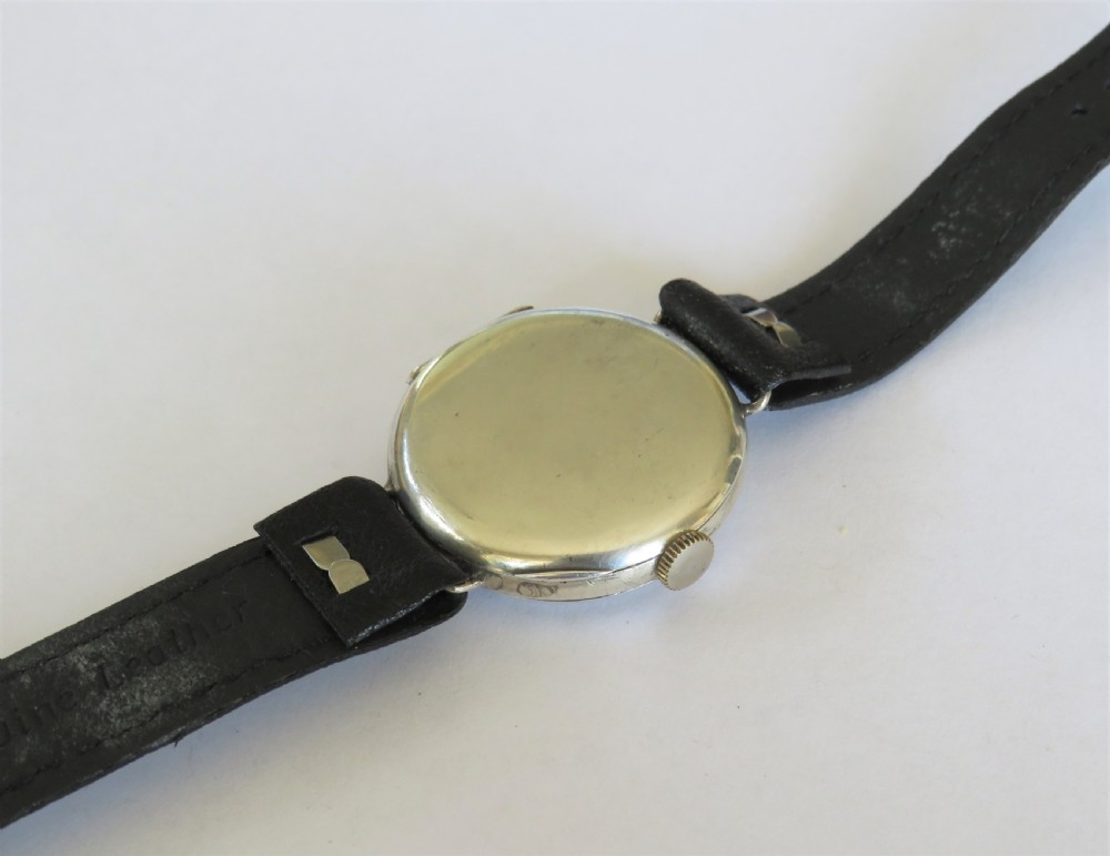Antique silver wrist watch, 1927 View V