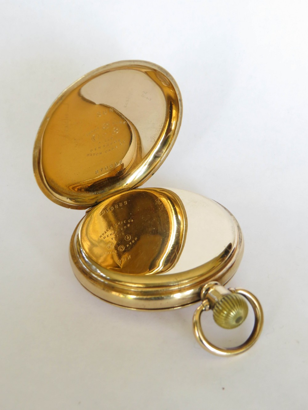 Waltham Traveler half hunter pocket watch, 1917 View IV