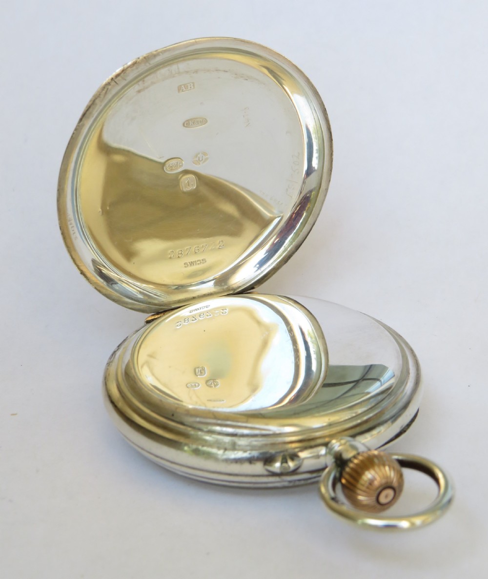 1914 Longines silver pocket watch for Camerer Kuss View IV