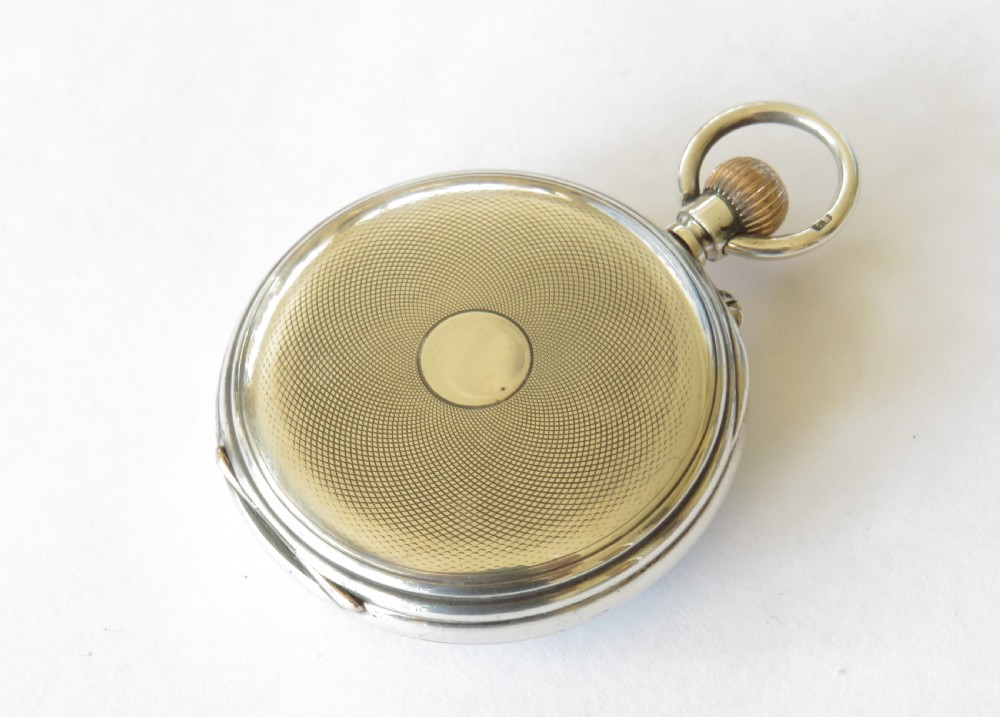 1914 Longines silver pocket watch for Camerer Kuss View V