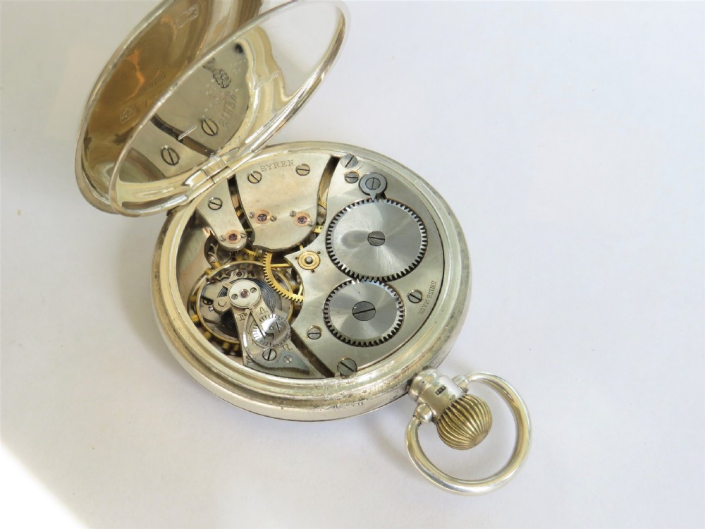 1924 silver Syren pocket watch View III