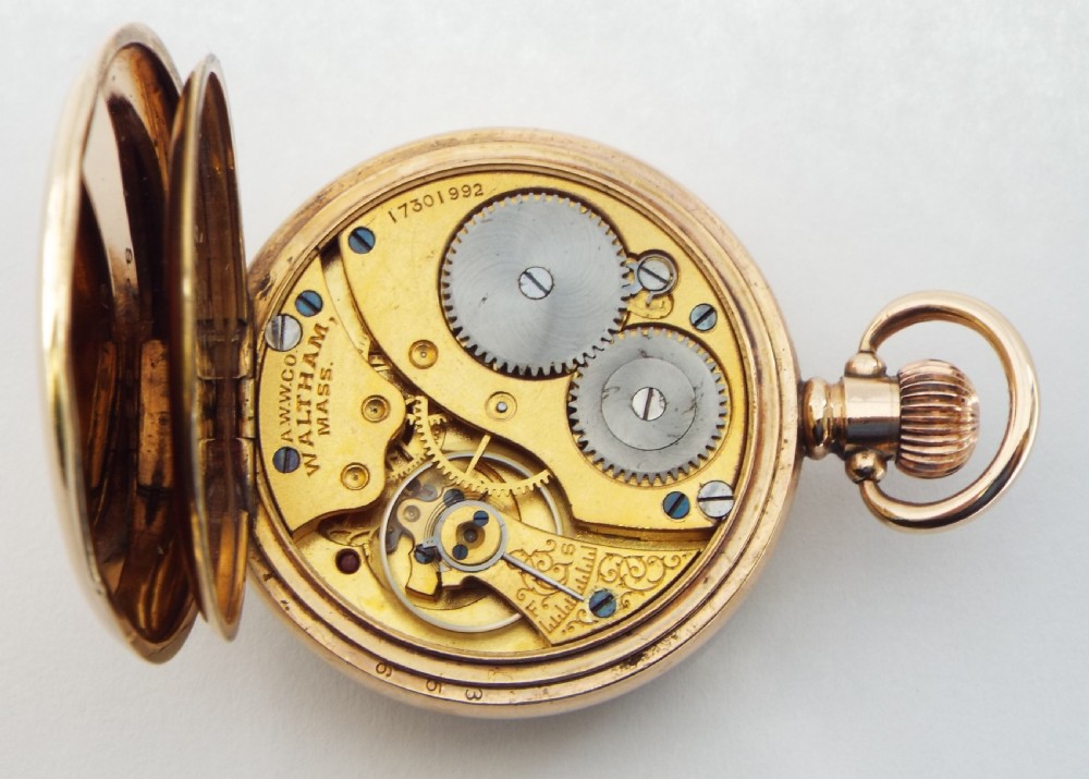 Antique ladies Waltham fob watch, 1908. View V