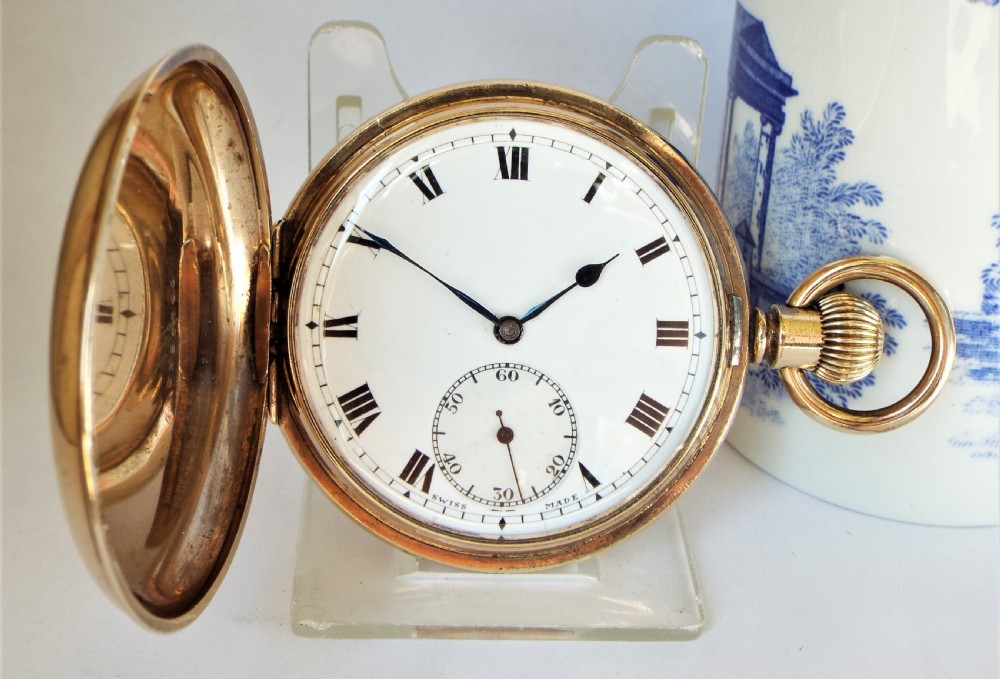 A 1920s Minerva full hunter pocket watch.