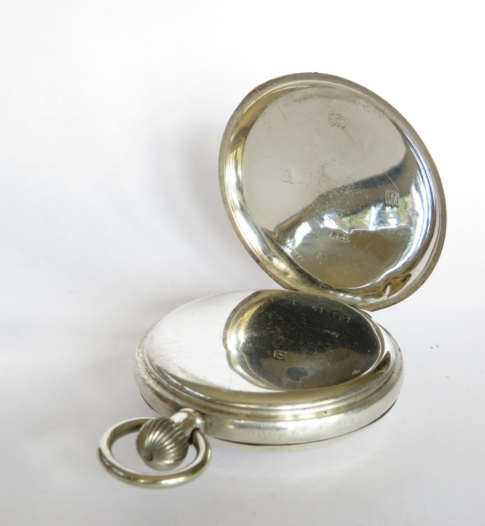 1932 silver Coventry Astral hunter pocket watch View IV