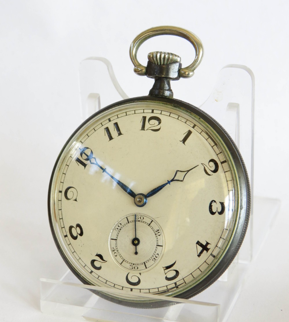 1930s Cyma gun metal pocket watch