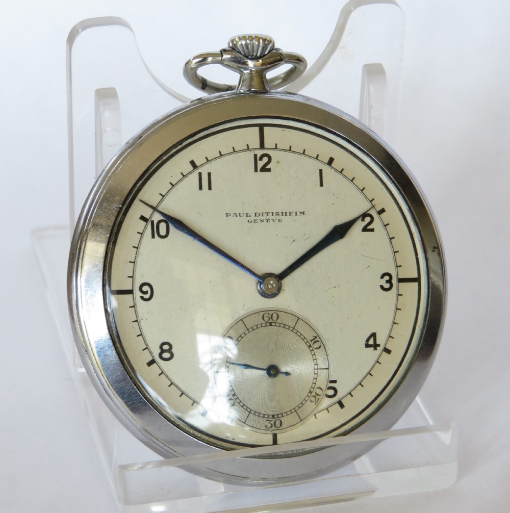 1930s Paul Ditisheim pocket watch View II