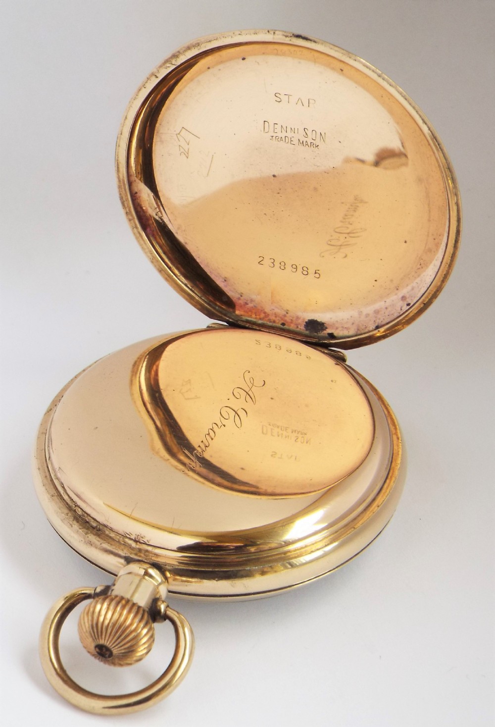 1920s Electa stem winding pocket watch. View III