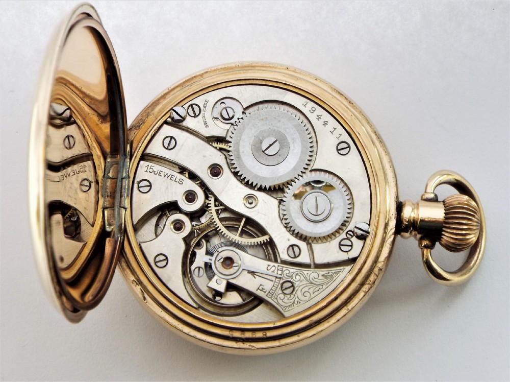 1920s Electa stem winding pocket watch. View V