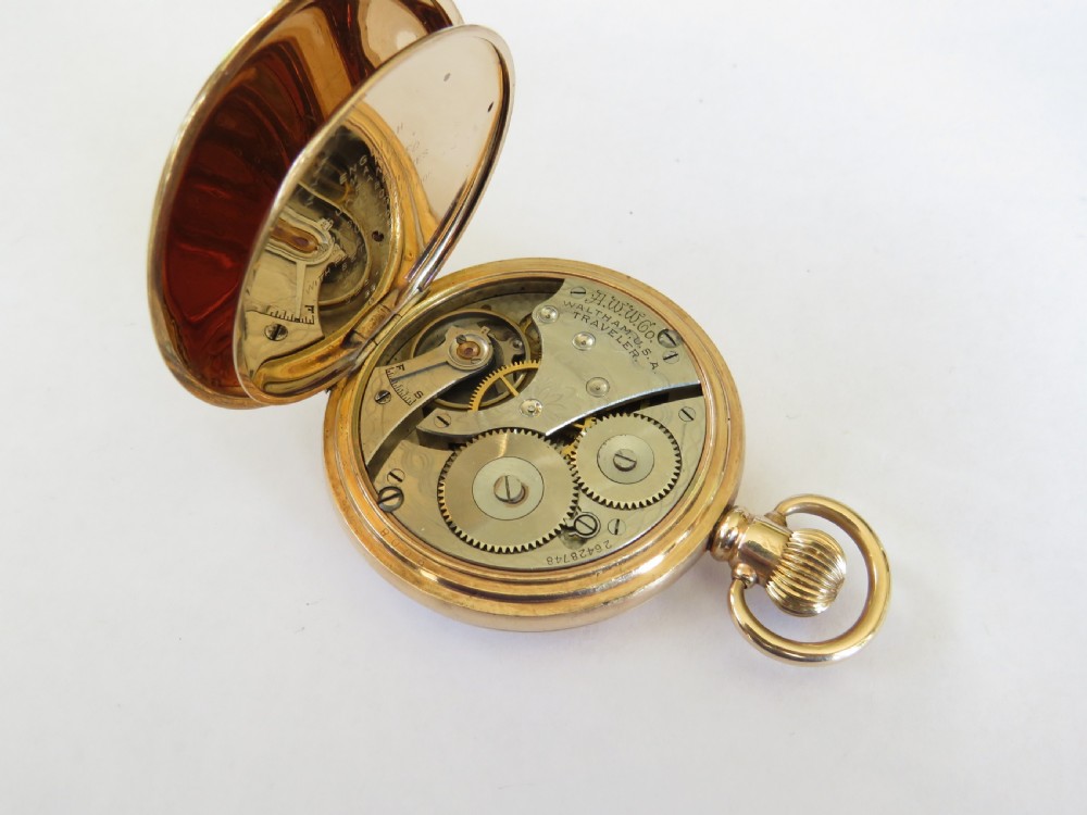 1928 Waltham Traveler full hunter pocket watch View III