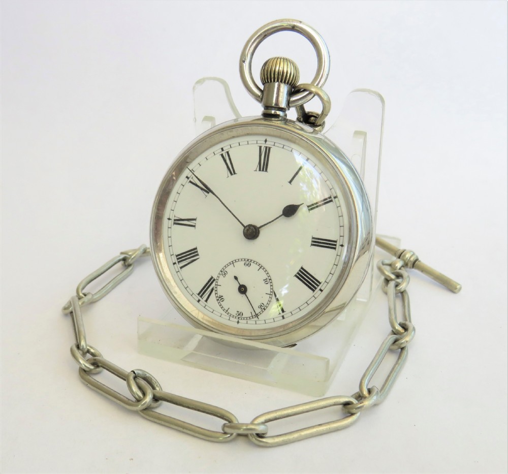 Antique Omega pocket watch and chain