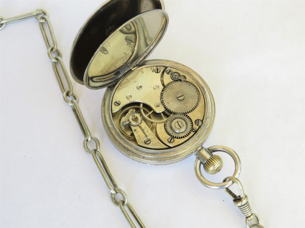 Antique Omega pocket watch and chain View IV