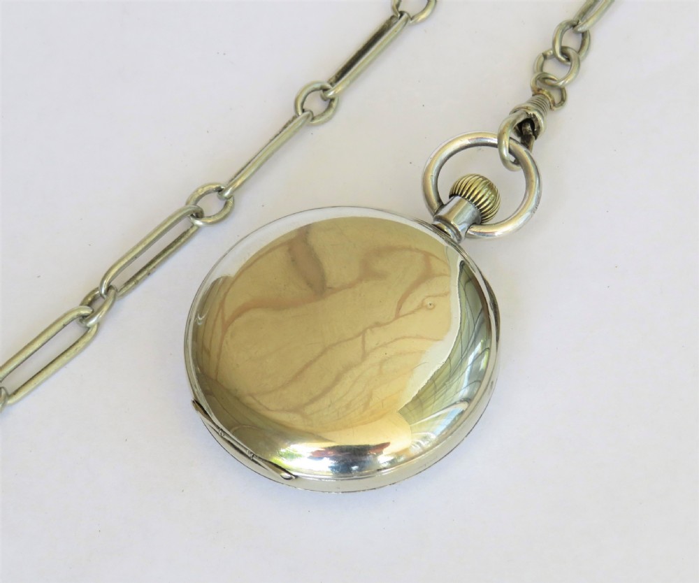 Antique Omega pocket watch and chain View V