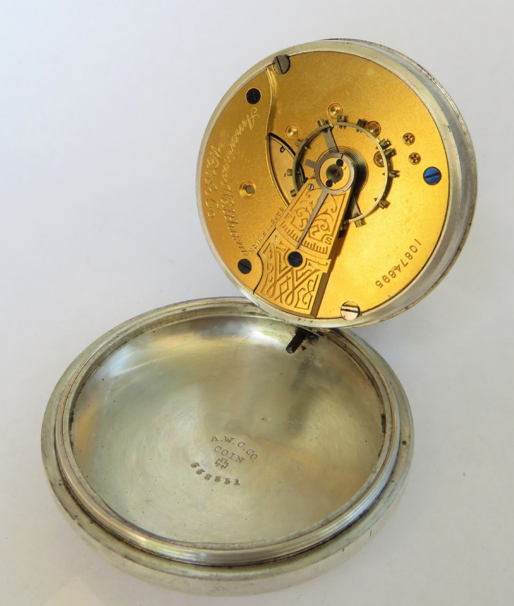 Waltham Sterling pocket watch and chain View III