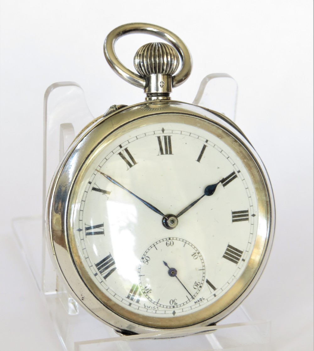 Antique Meyer & Studeli silver pocket watch View II