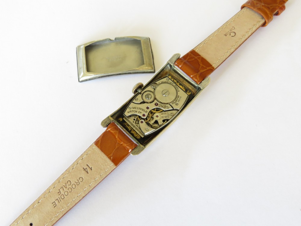 1935 Westfield Art Deco curvex wrist watch, Bulova View II