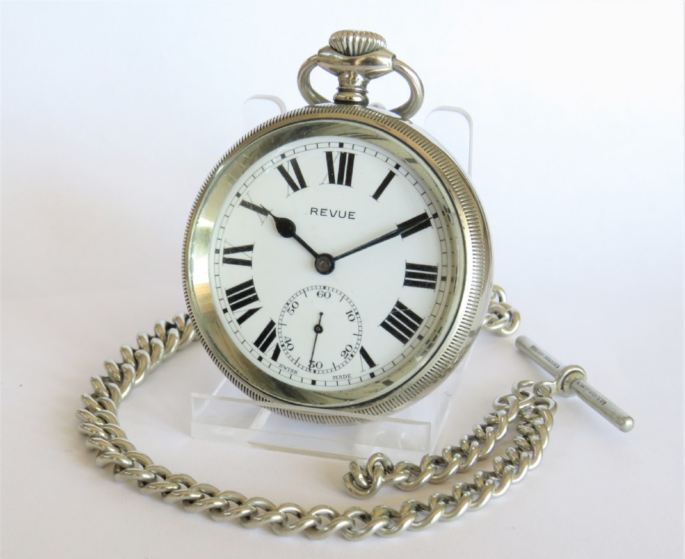 Antique Revue pocket watch & chain