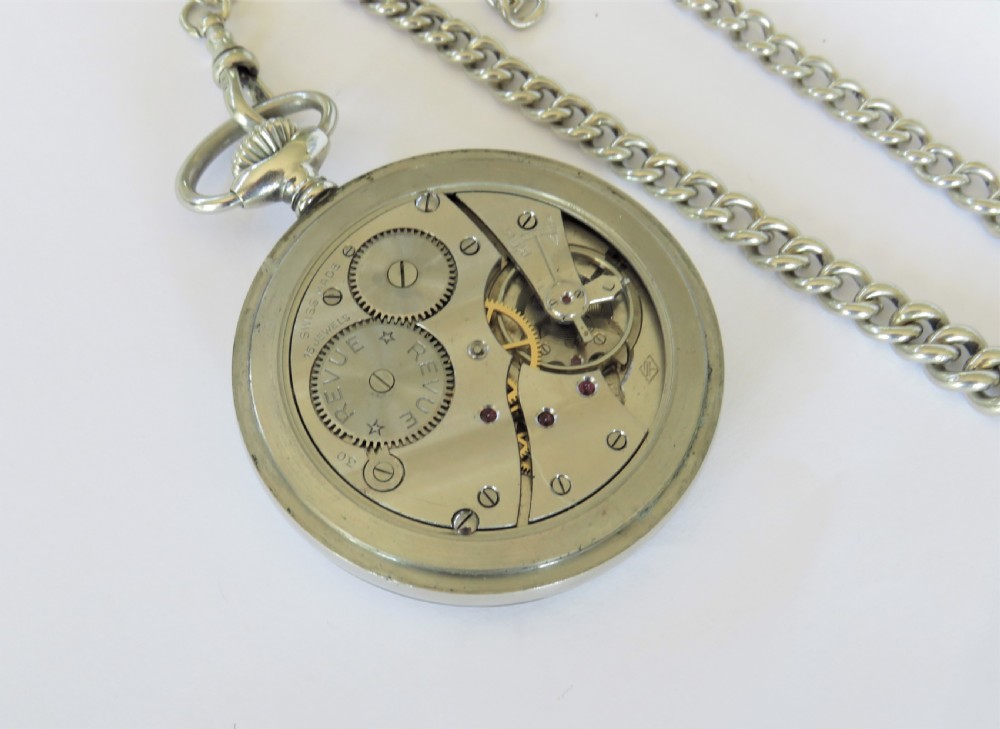 Antique Revue pocket watch & chain View III