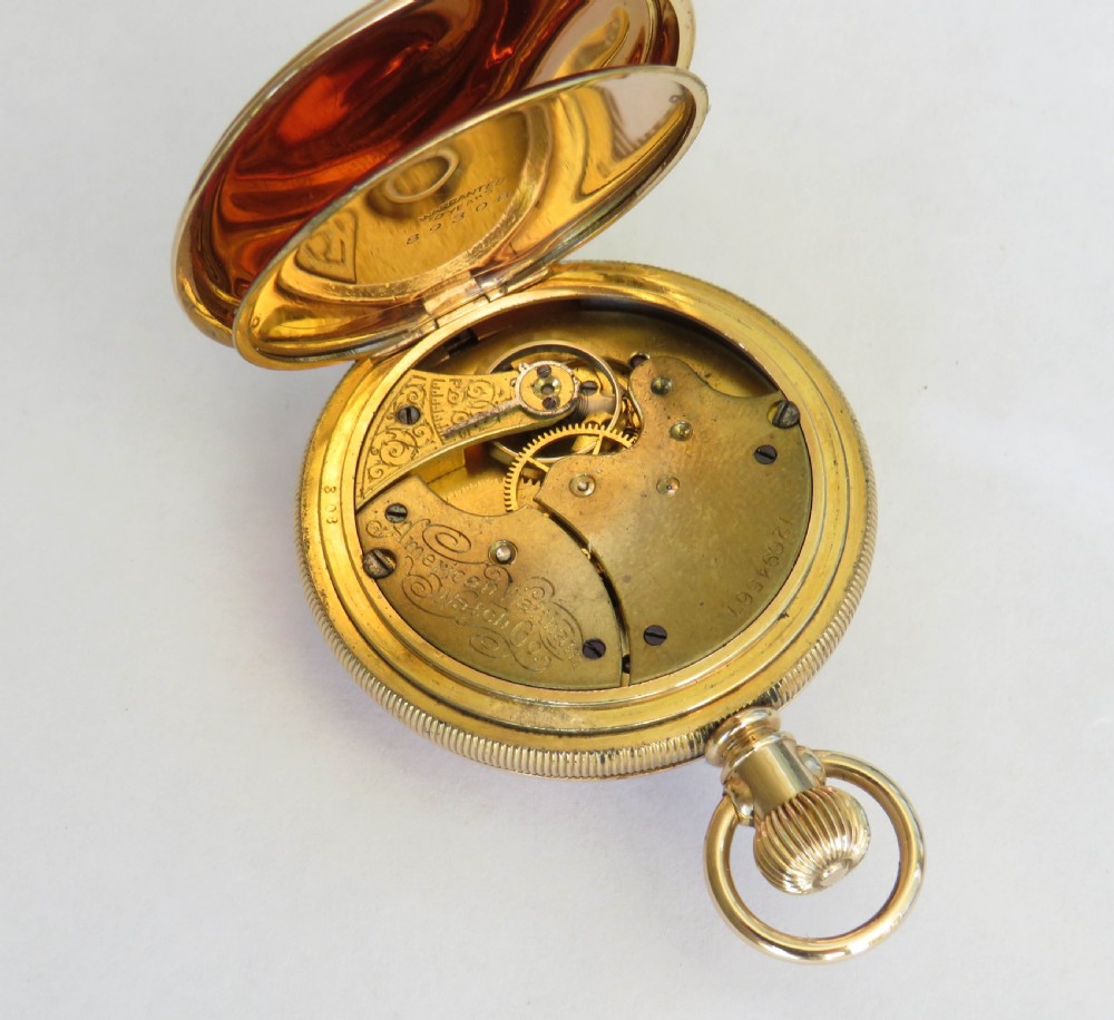 1903 Waltham Seaside half hunter pocket watch View V