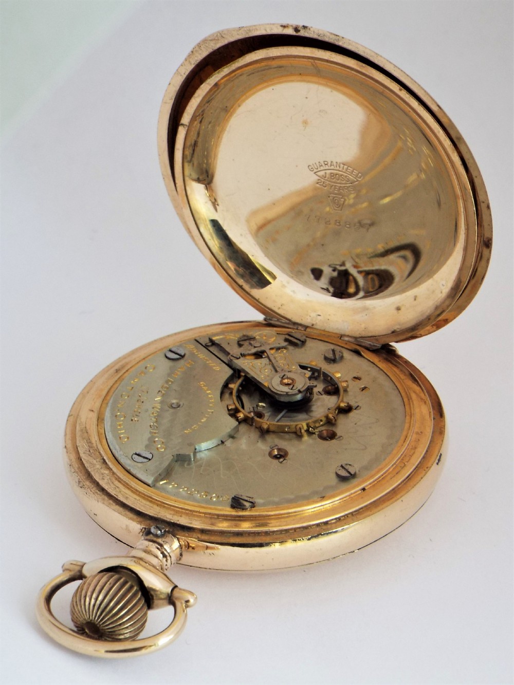 Large antique Hampden full hunter pocket watch, 1903. View IV