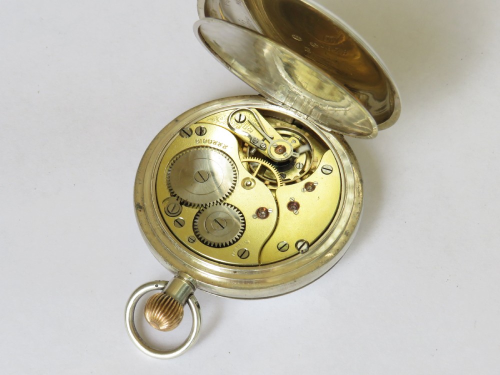 Antique silver Omega Regina pocket watch View IV