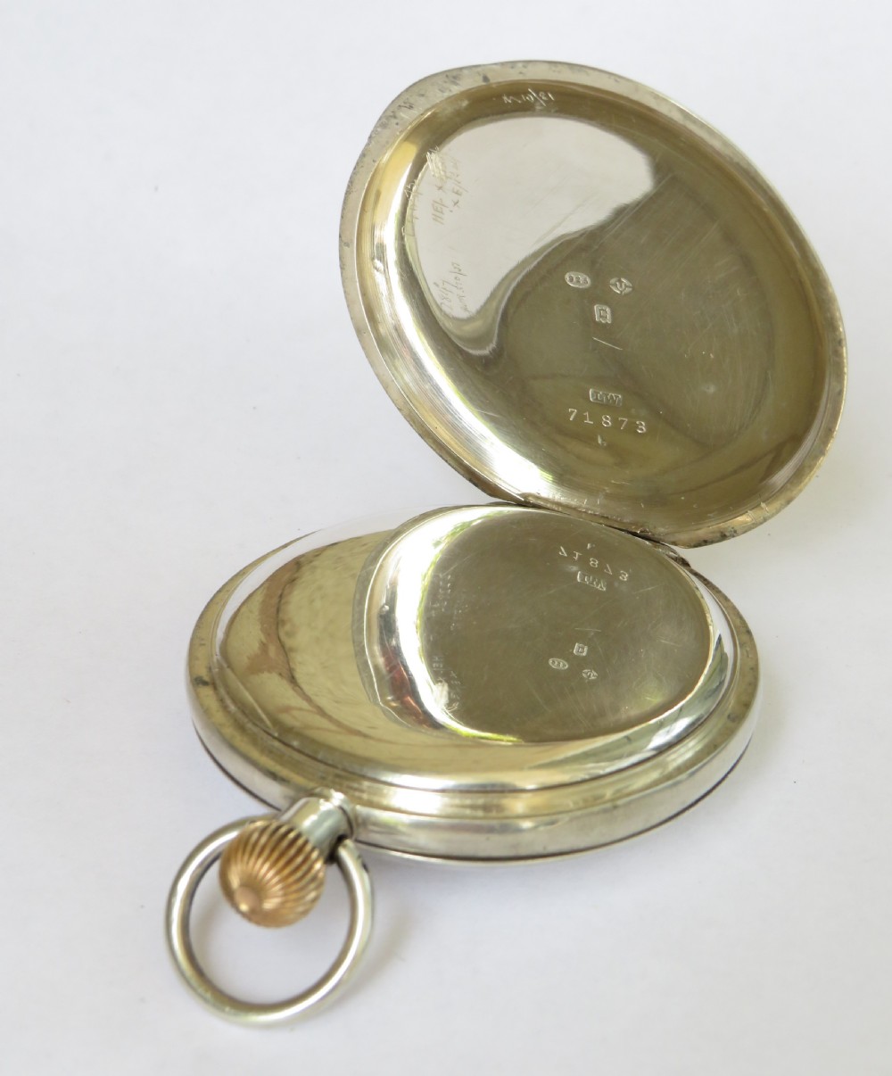 Antique silver Omega Regina pocket watch View V