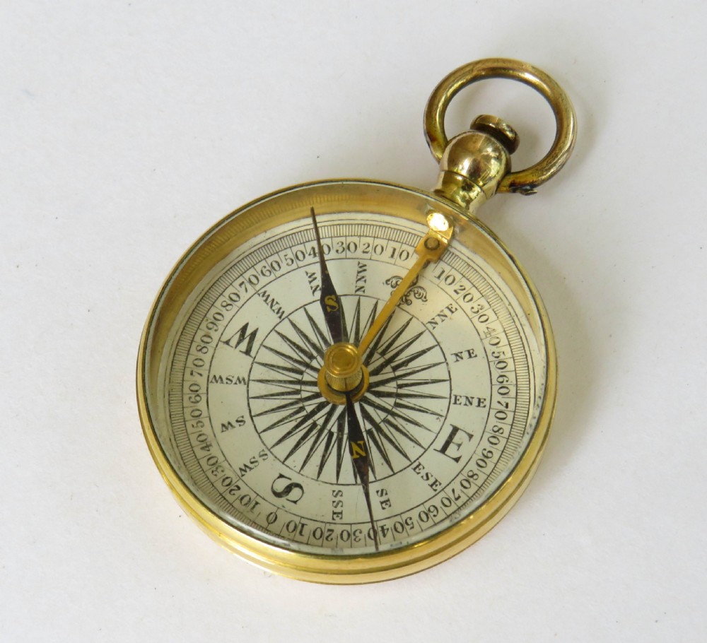 Good quality Victorian compass with lock