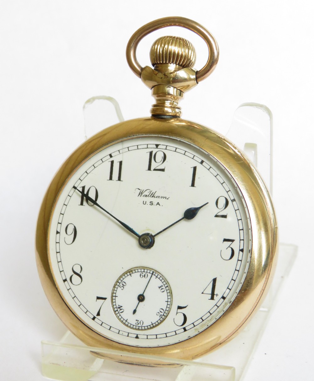 Antique Waltham gold filled pocket watch