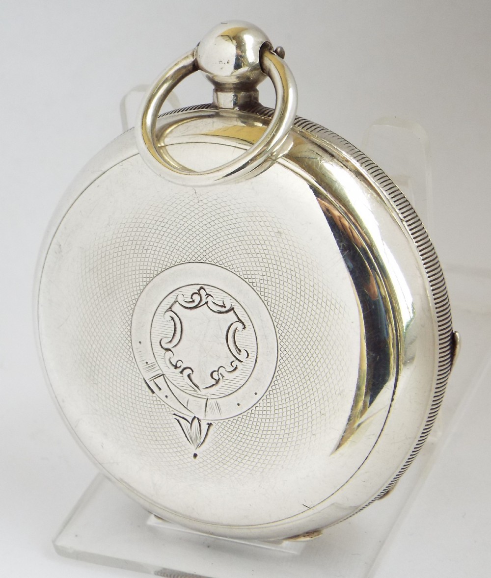 Large antique 1898 silver Waltham pocket watch. View II