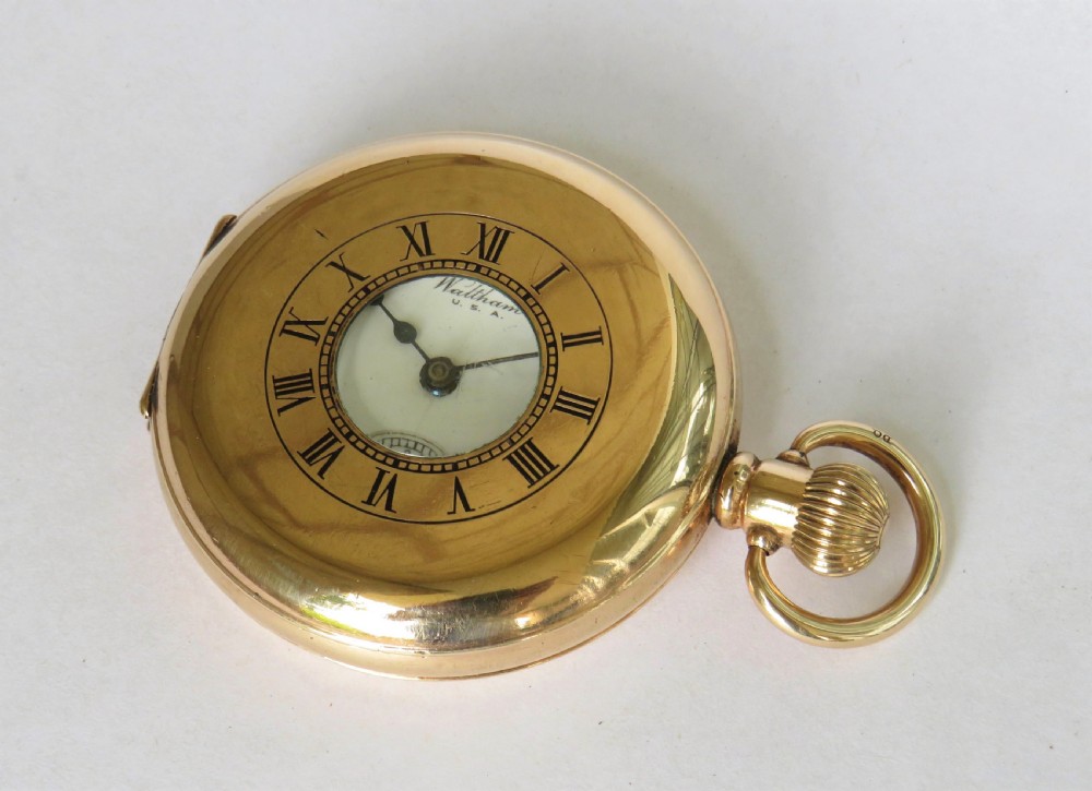 Antique Waltham Bartlett half hunter pocket watch