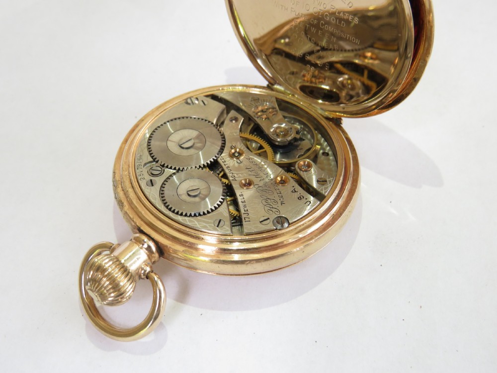 Antique Waltham Bartlett half hunter pocket watch View VI