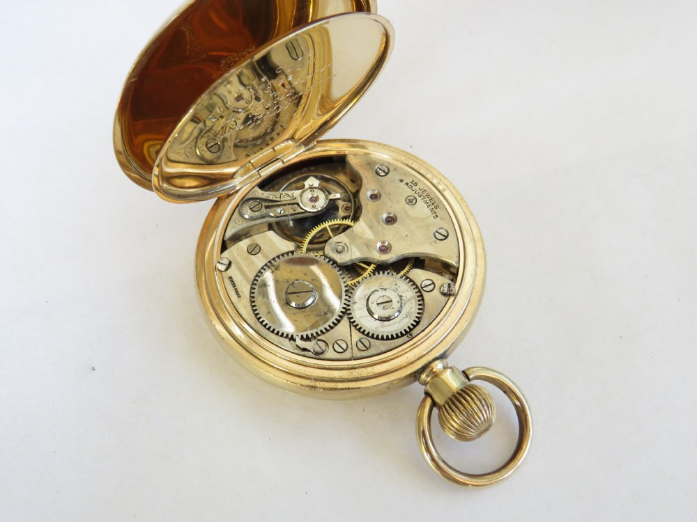 A 1920s Minerva full hunter pocket watch. View IV
