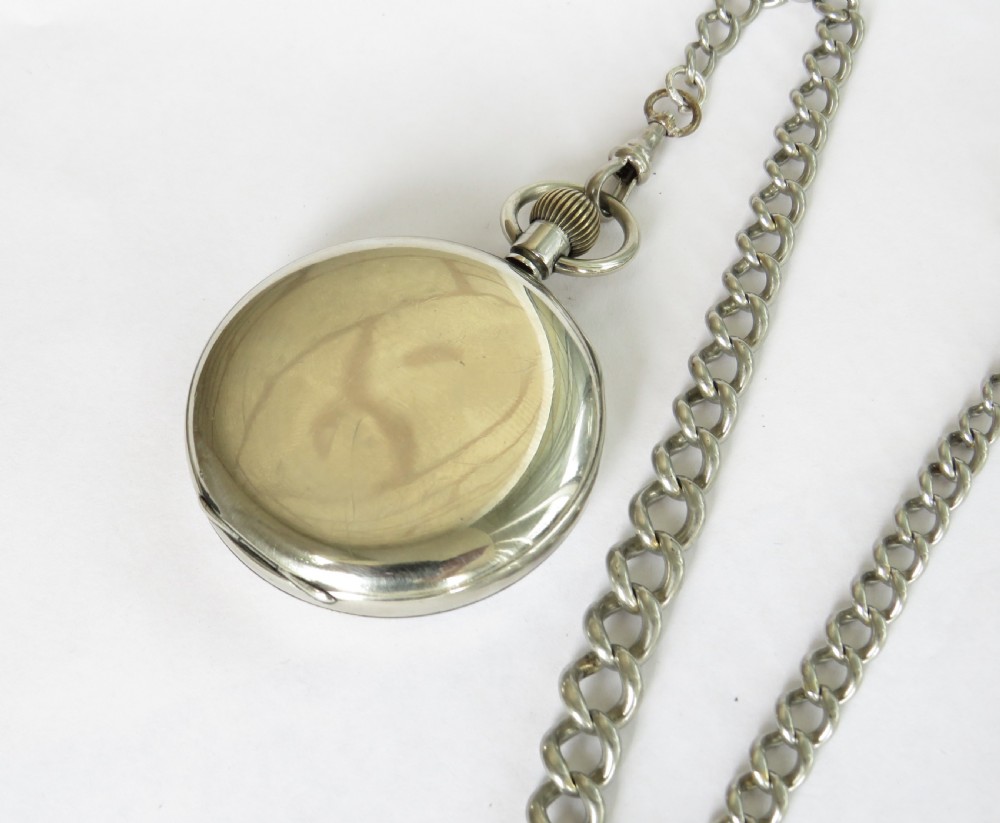 1930s Nidor pocket watch and chain View IV