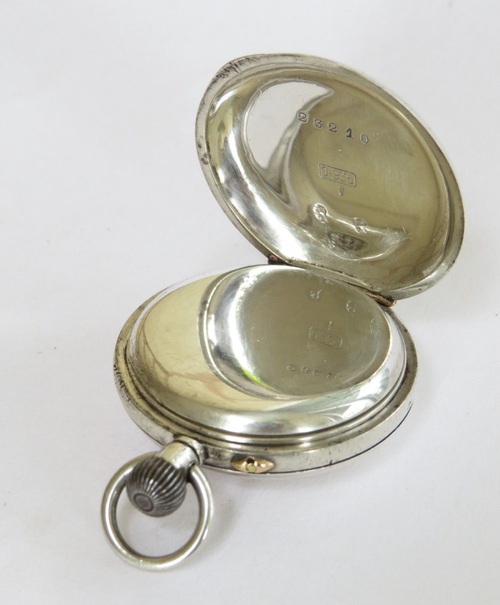 Antique silver half hunter fob watch View IV