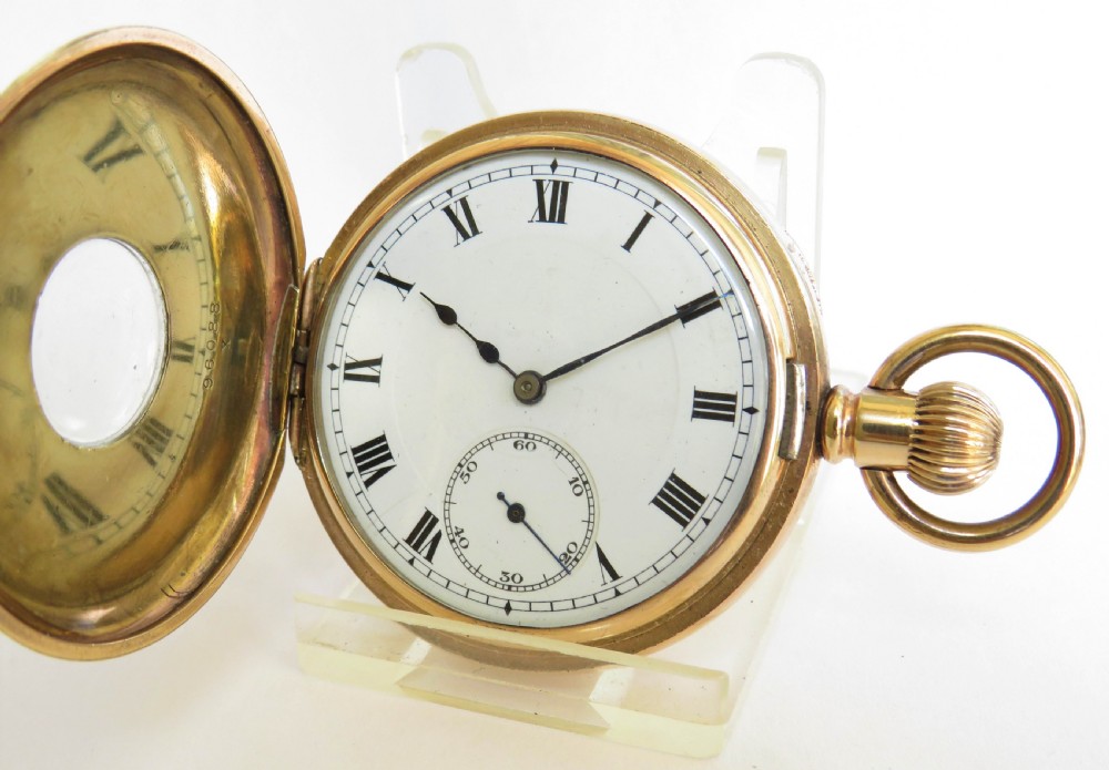 Antique Rode Watch Co half hunter pocket watch View II