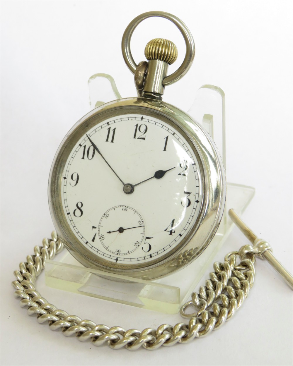 Antique Omega pocket watch and chain