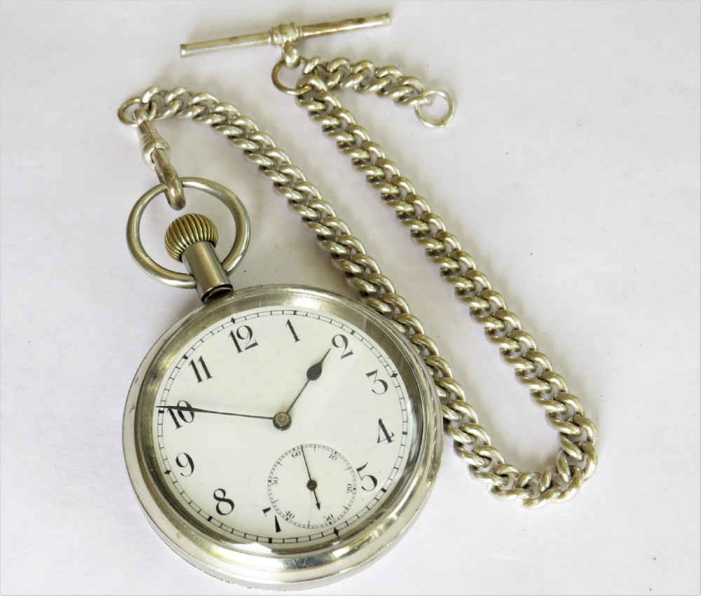 Antique Omega pocket watch and chain View II
