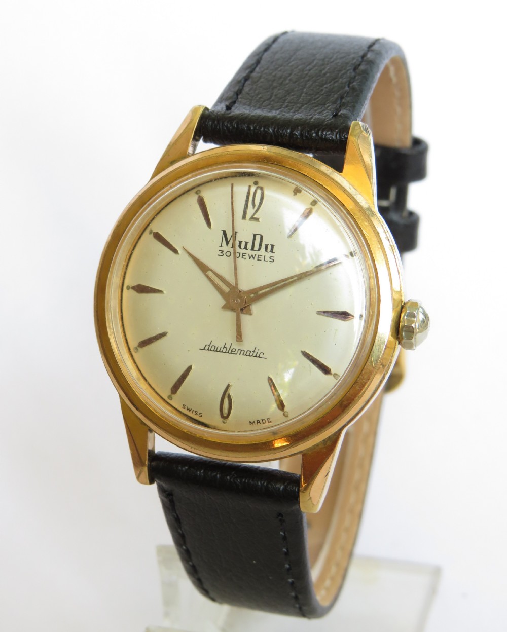 Gents 1950s MuDu Doublematic wrist watch