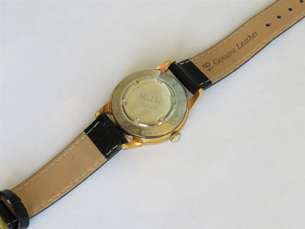 Gents 1950s MuDu Doublematic wrist watch View IV
