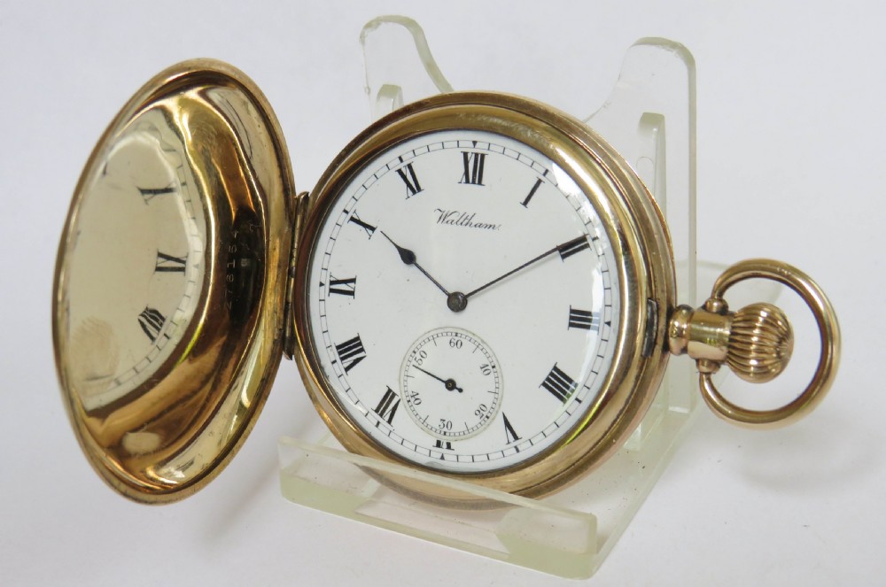 Waltham Riverside full hunter pocket watch, c1900