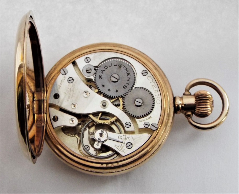 A 1920s Cyrano stem winding pocket watch. View IV