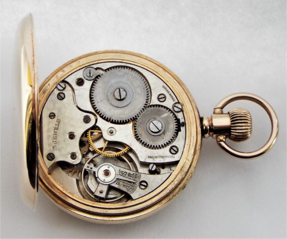  A 1930s Swiss stem winding pocket watch. View V