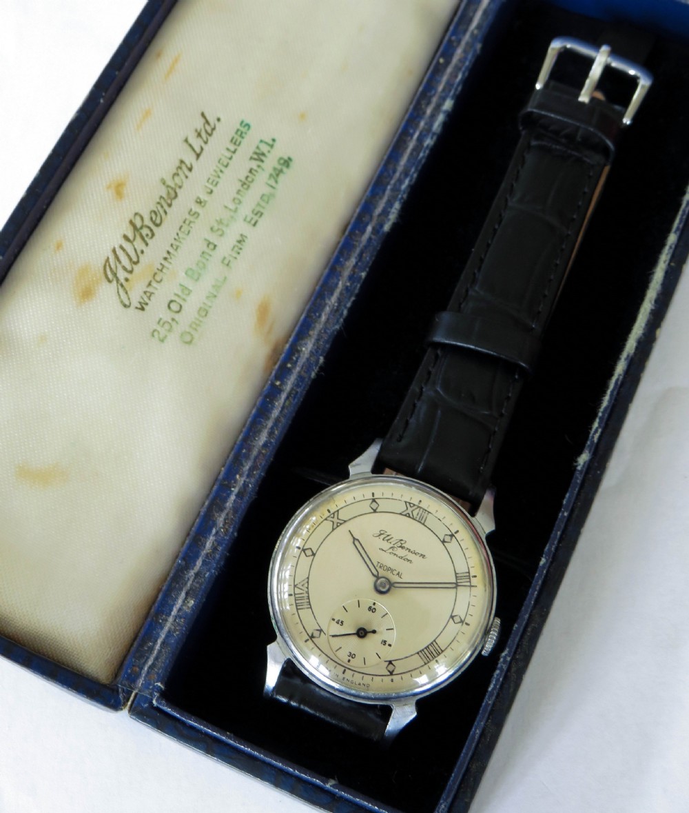 Gents J W Benson Tropical (Smiths) wrist watch View II