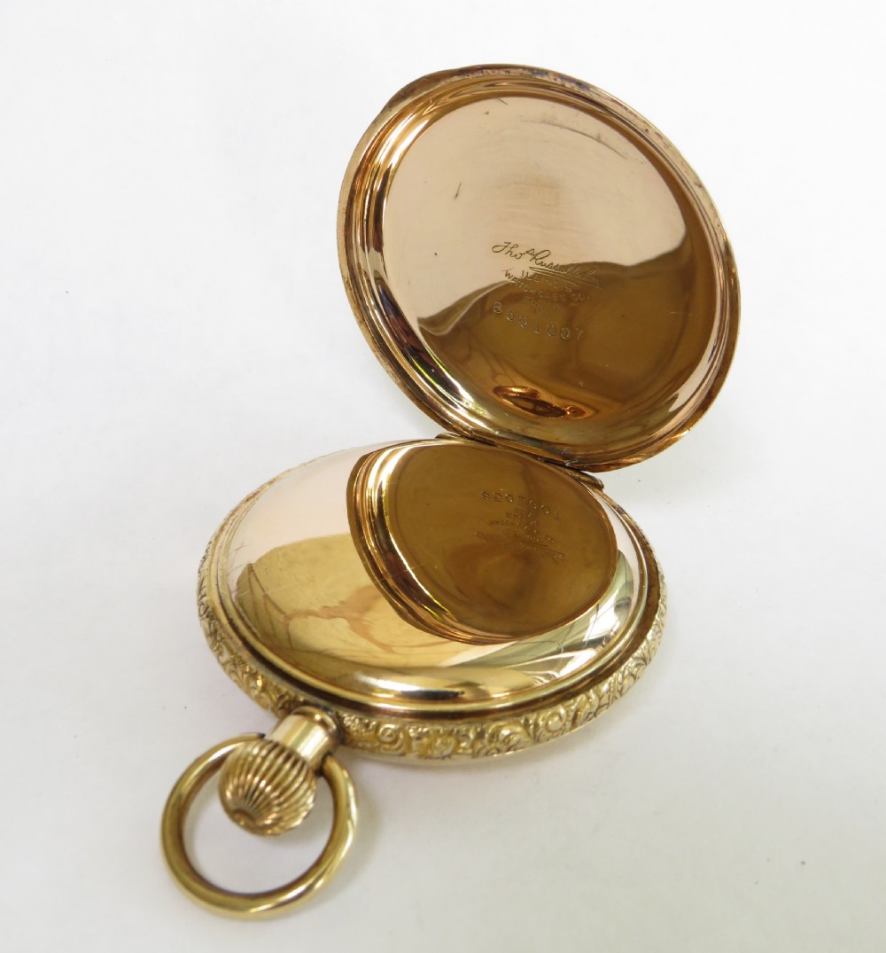 Thomas Russell Premier full hunter pocket watch View III