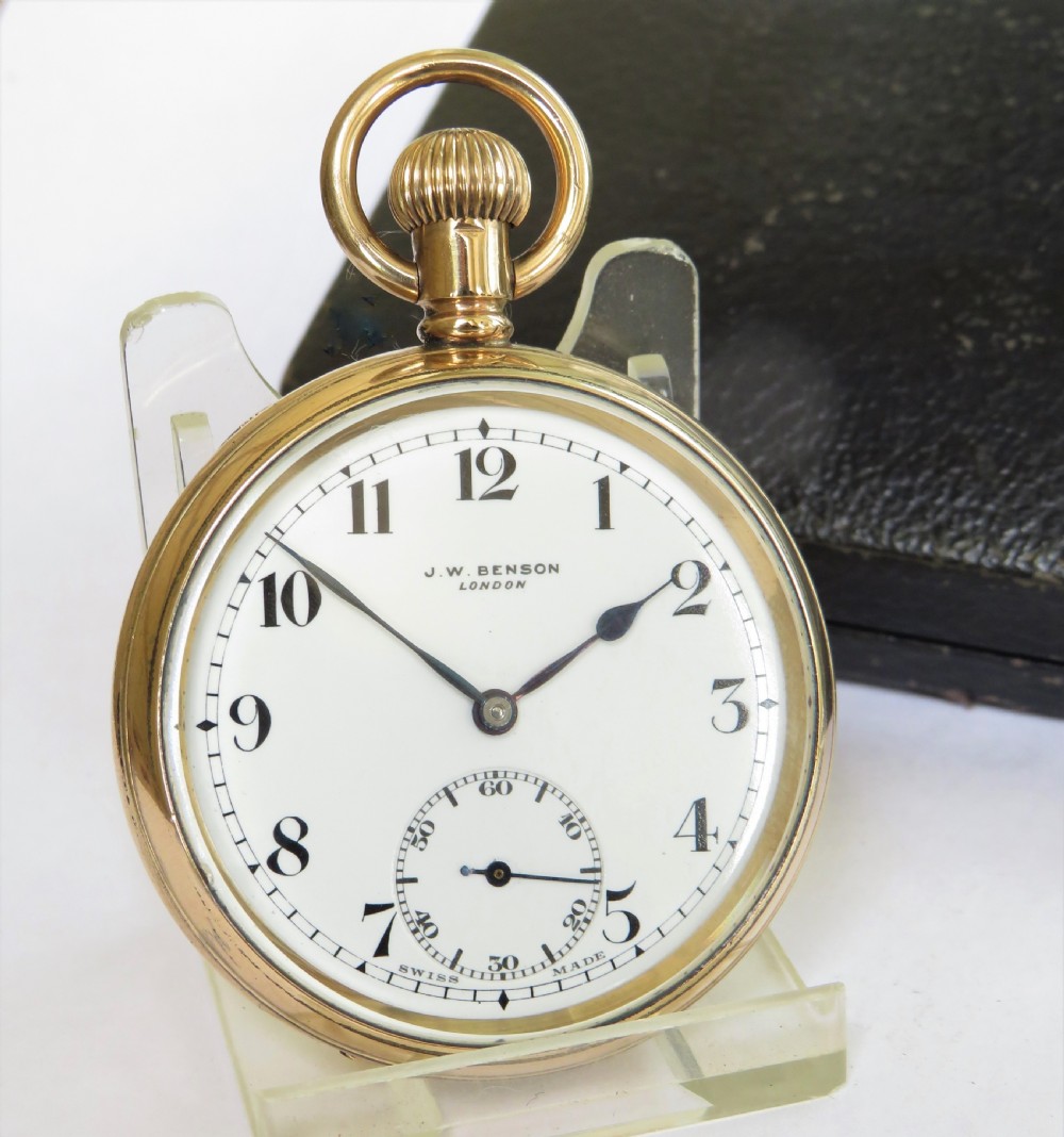 Antique J W Benson pocket watch, boxed View II