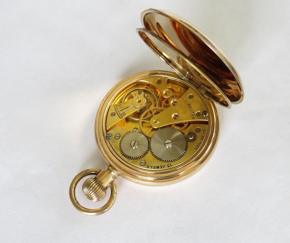 Antique J W Benson pocket watch, boxed View V
