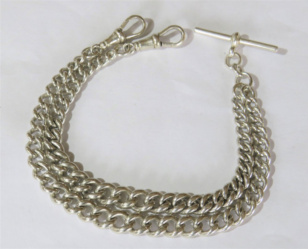 1924 silver double watch chain, Cashmore View II