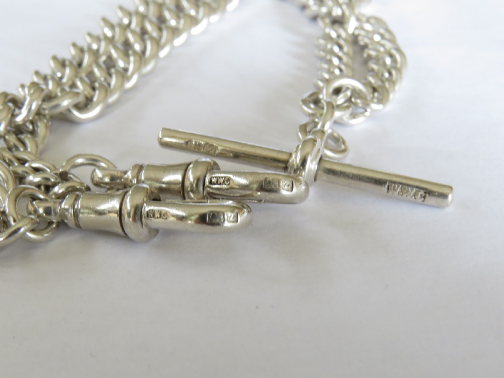 1924 silver double watch chain, Cashmore View IV